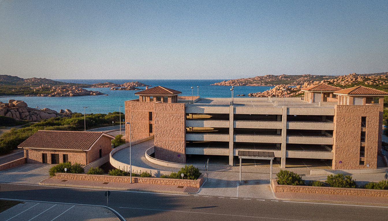 Parkhaus Multipiano gegenüber dem Terminal des Flughafens Cagliari